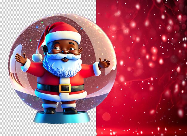 Globo de natal no papai noel próximo