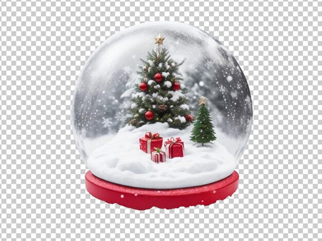 PSD globo de neve com árvore de natal