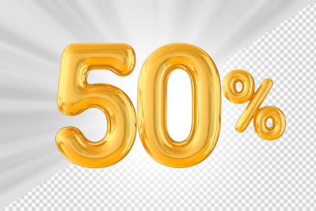 globo dorado 50 por ciento