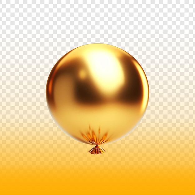 El globo dorado es un psd.