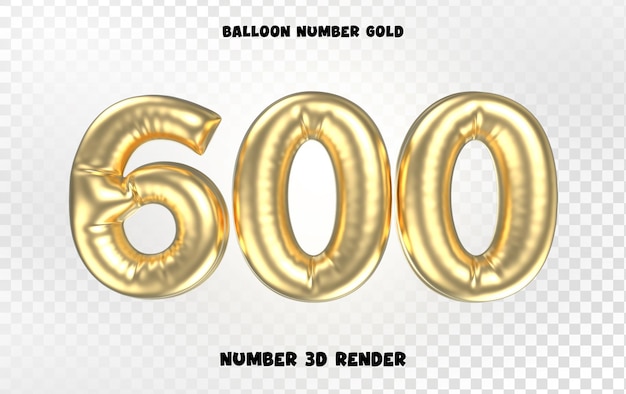 El globo dorado número 600