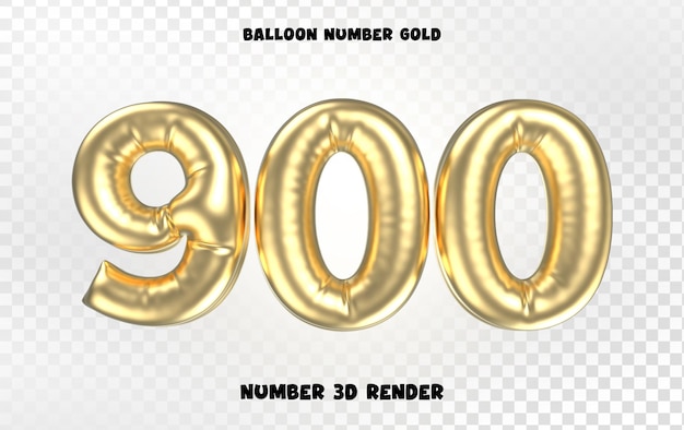 El globo dorado número 900