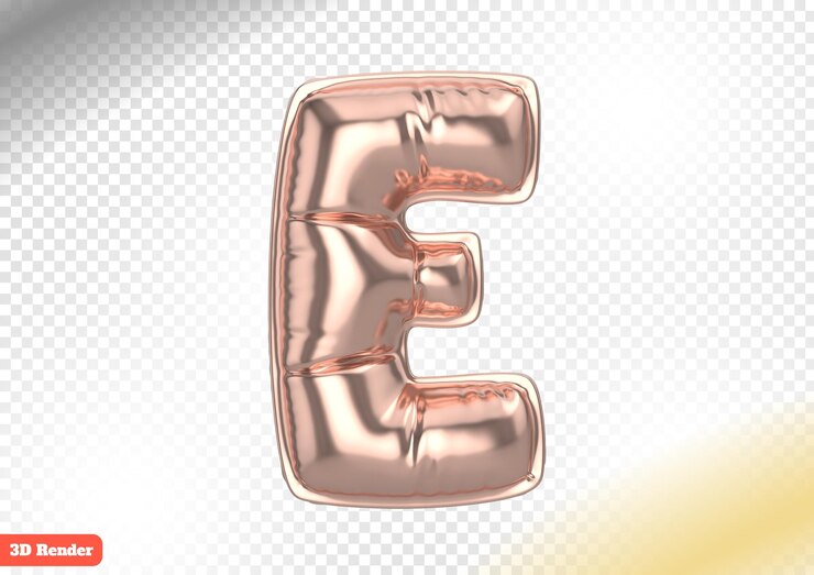 PSD globo e fuente oro render 3d