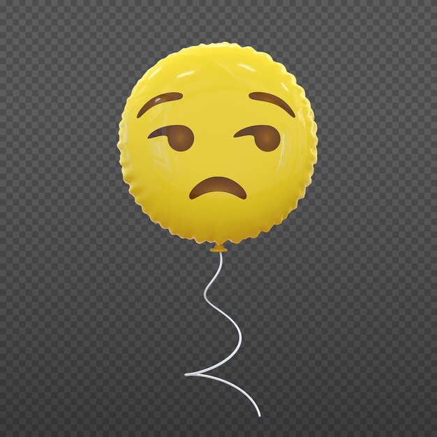 Globo emoji triste 3d