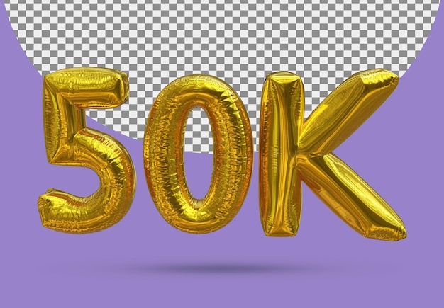 Globo de lámina de oro realista 50K 3d aislado