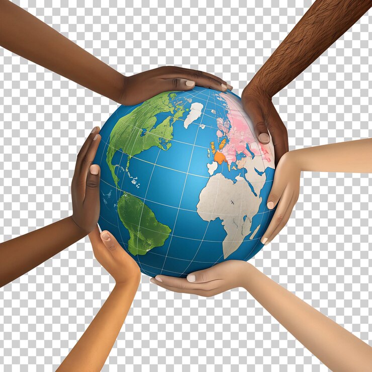 PSD un globo con el mundo en él
