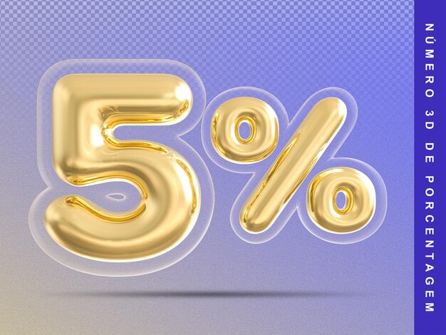Globo Número 5 Porcentaje