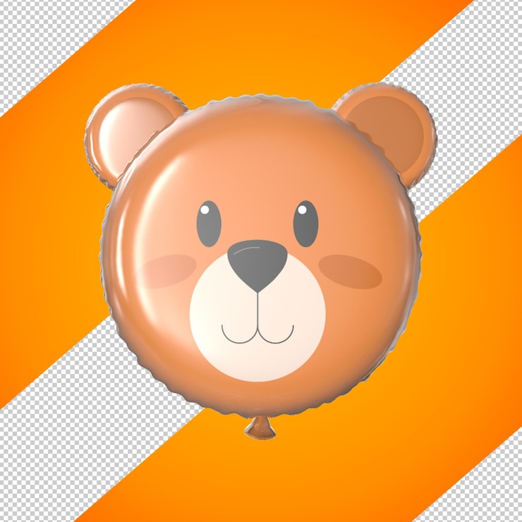 PSD globo de oso de renderizado 3d