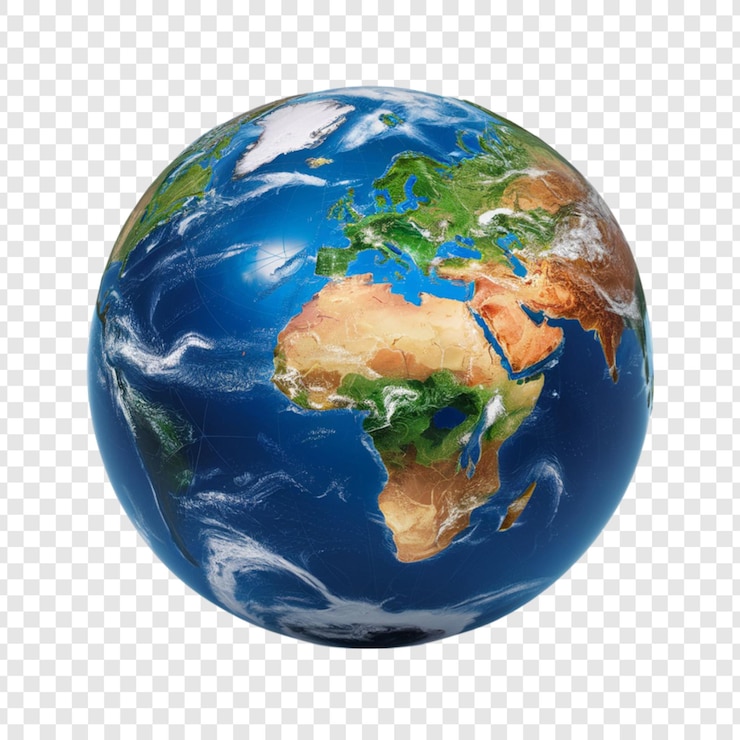 PSD un globo con la palabra tierra en él