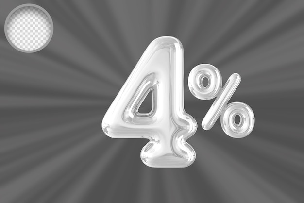 globo de plata al 4 por ciento