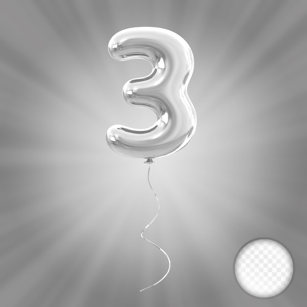 Globo de plata número 3