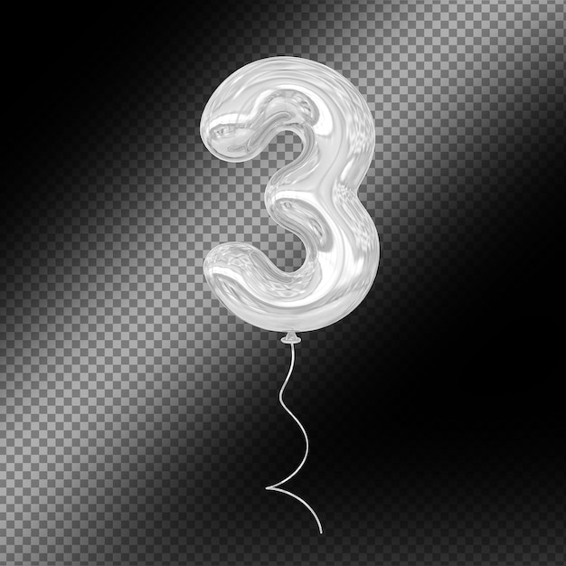 Globo de plata número 3