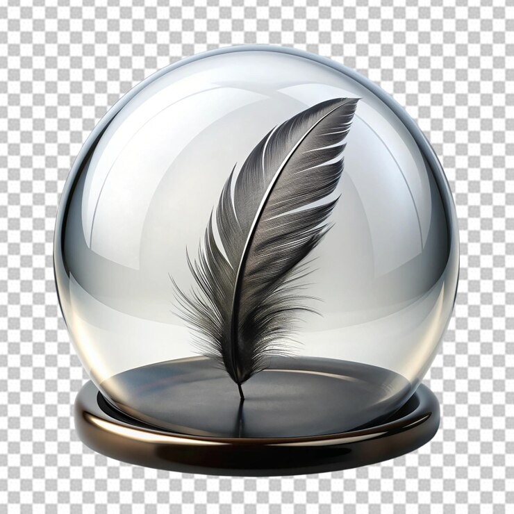 PSD un globo con una pluma en él
