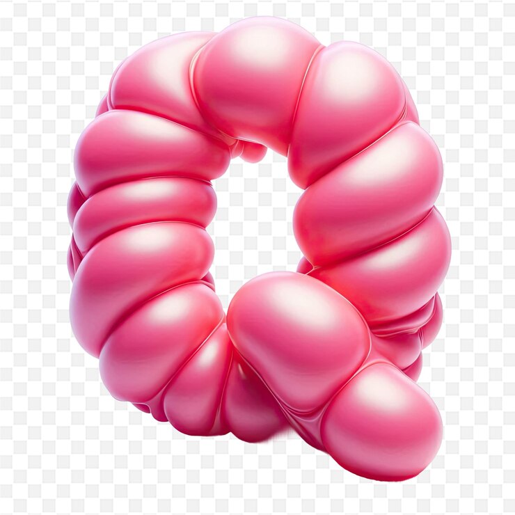 PSD un globo rosa con un corazón rosa en un fondo transparente