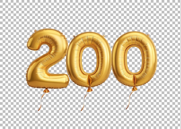 Los globos dorados celebran los 200