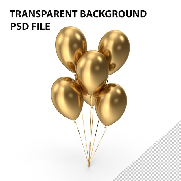 Globos Dorados PNG