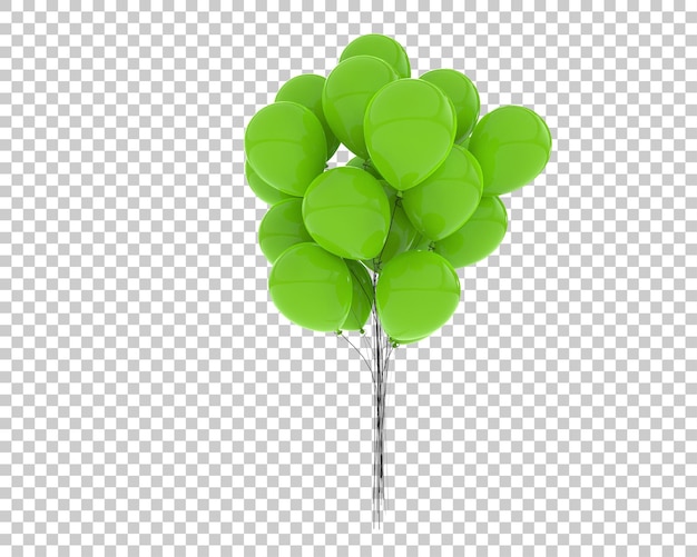 Globos de fiesta aislados sobre fondo, renderizado 3D.
