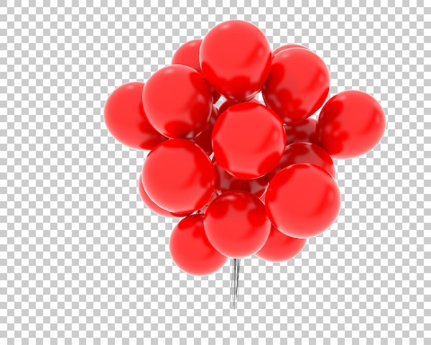 Globos de fiesta aislados sobre fondo, renderizado 3D.