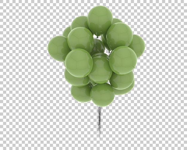 Globos de fiesta aislados sobre fondo, renderizado 3D.