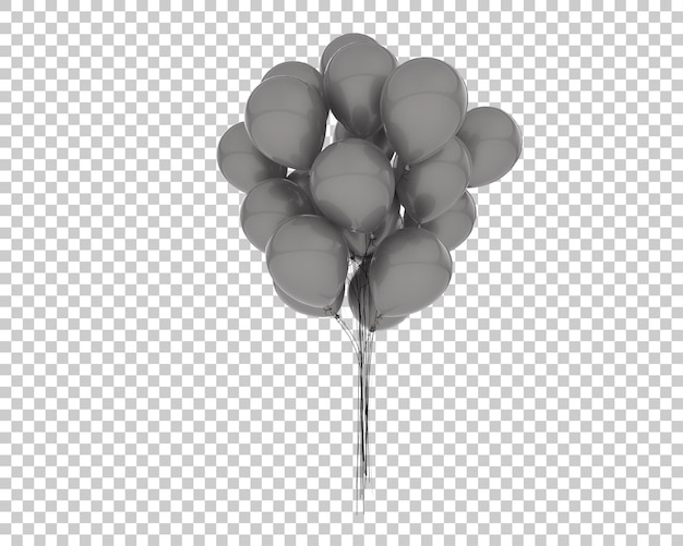 Globos de fiesta aislados sobre fondo, renderizado 3D.