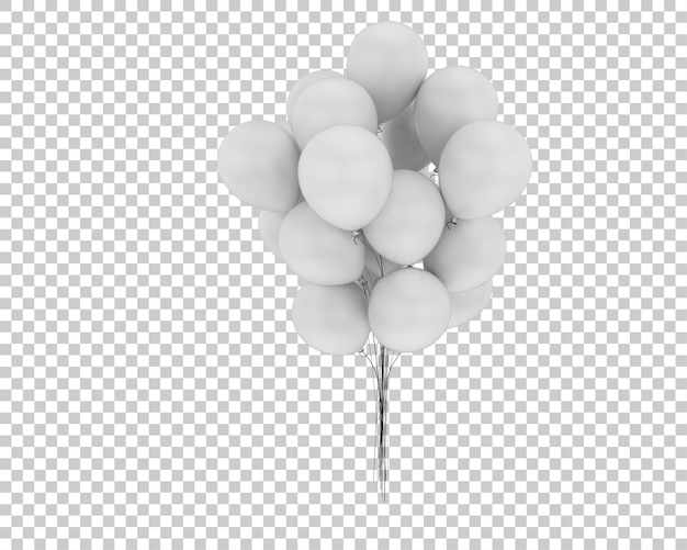 Globos de fiesta aislados sobre fondo, renderizado 3D.