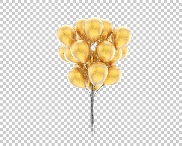 Globos de fiesta aislados sobre fondo, renderizado 3D.