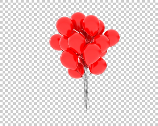 Globos de fiesta aislados sobre fondo, renderizado 3D.