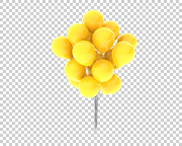 Globos de fiesta aislados sobre fondo, renderizado 3D.