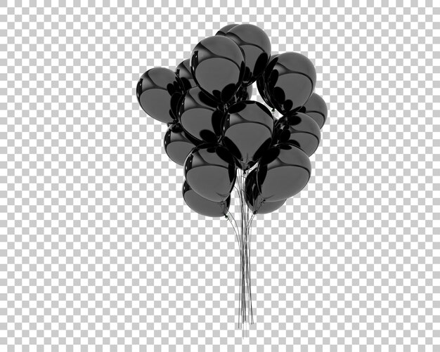 Globos de fiesta aislados sobre fondo, renderizado 3D.