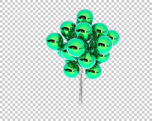 Globos de fiesta aislados sobre fondo, renderizado 3D.