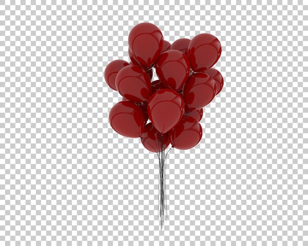 Globos de fiesta aislados sobre fondo, renderizado 3D.
