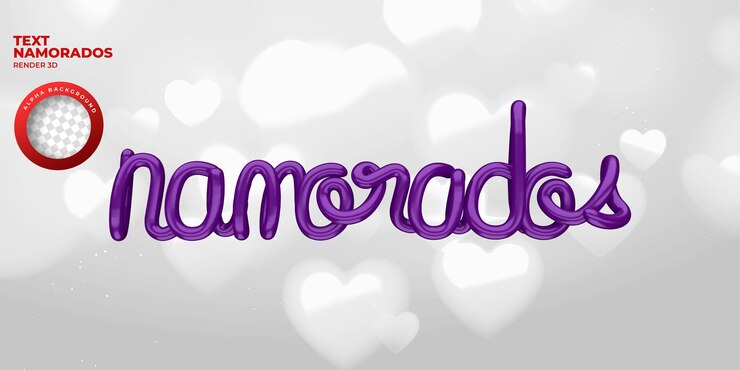 PSD globos morados en forma de corazón