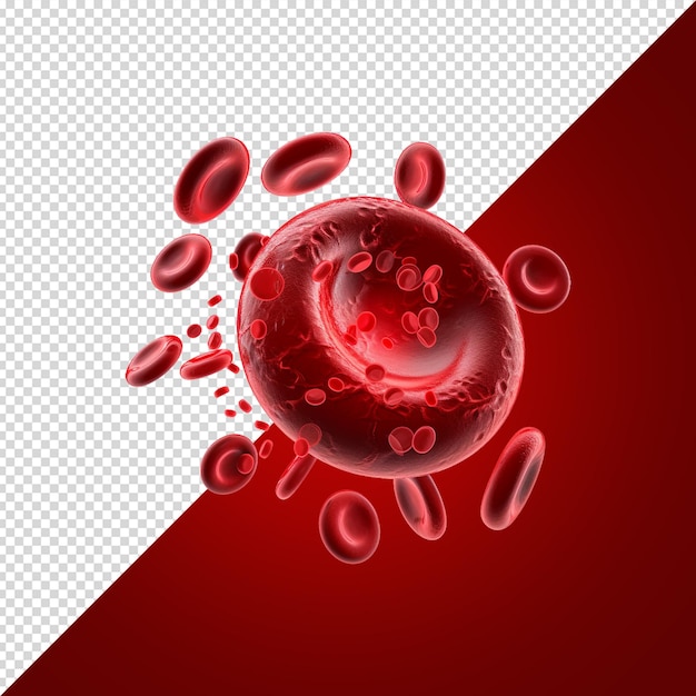 Glóbulos rojos aislados en glóbulos blancos