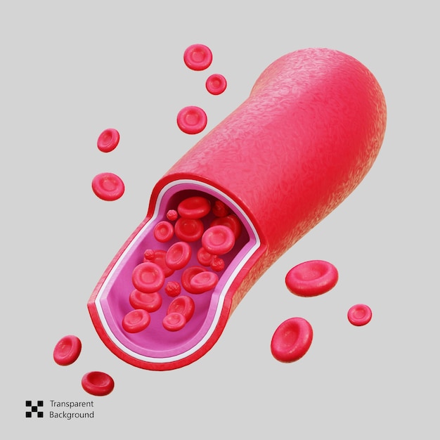 Glóbulos vermelhos no sangue Icon 3d Vesel