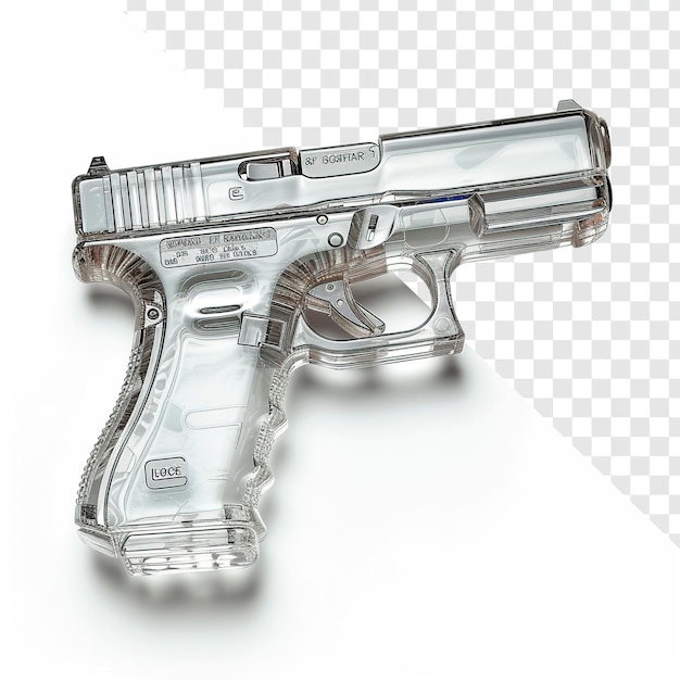 Glock 19 Isolé En Verre Transparent