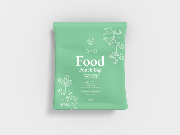 Glossy Food Pouch Bag Verpackung Mockup