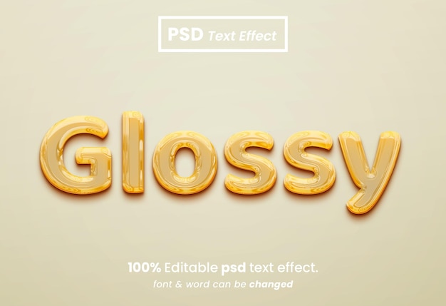 glossy liquid 3d text effect glossy text effect