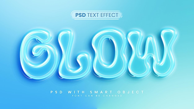 PSD glow 3d-text-effekt-stil