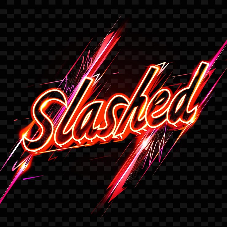 PSD glow de neón luminoso de texto cortado con un vibrante neón tange png y2k inspirado decorativo