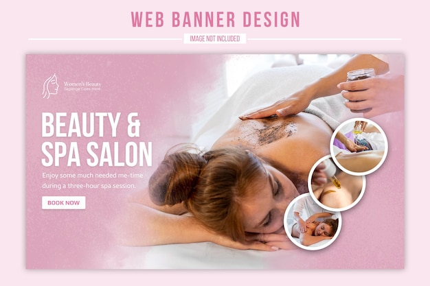 Glow Up com Nossa Especialista em Beleza amp Spa Care Salão de Serviços Web Banner Post Design