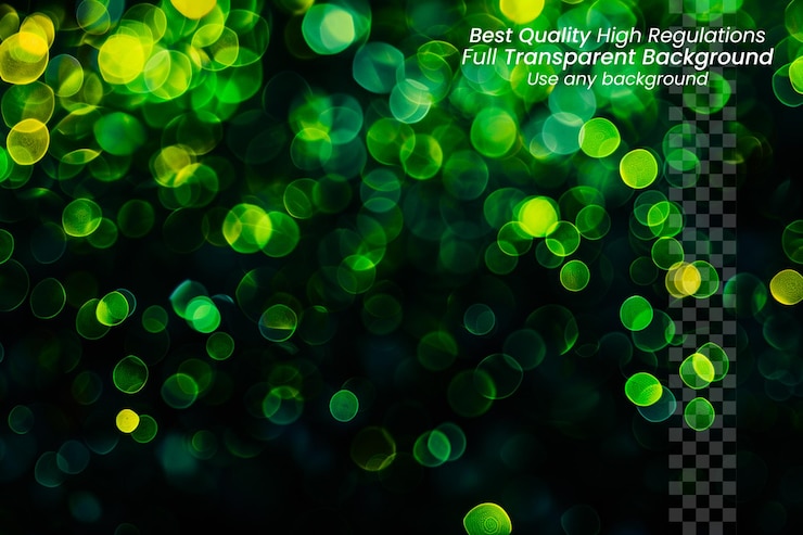 PSD glowing festivity bokeh lights papel pintado navideño sobre un fondo transparente