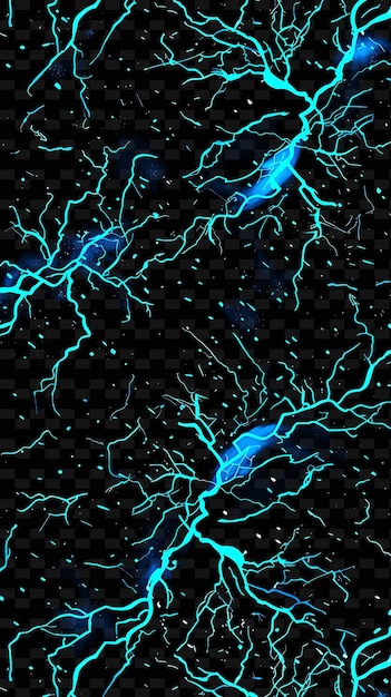 PSD glowing neon lightning bolts scattered lightning texture col y2k texture shape background decor art (arte de decoração de fundo)