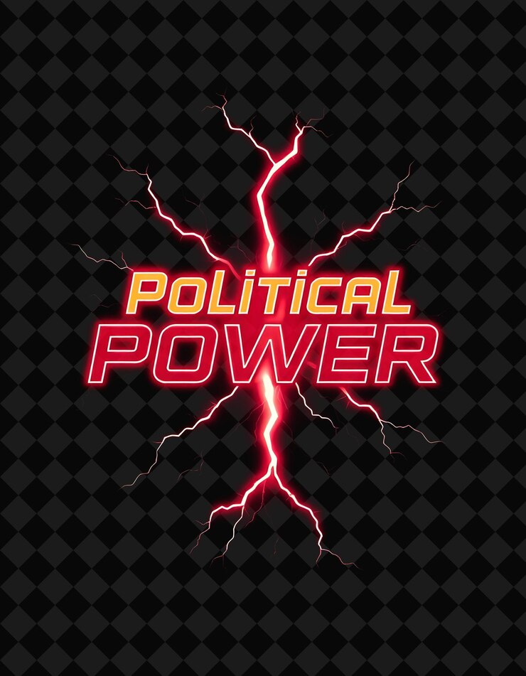 PSD glowing political power pulse texto con neon vibrant crimson y pure red pixel la mezcla perfecta