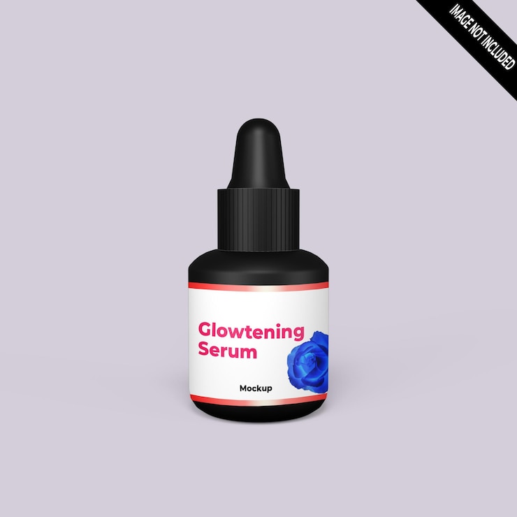 PSD glowtening serum mockup