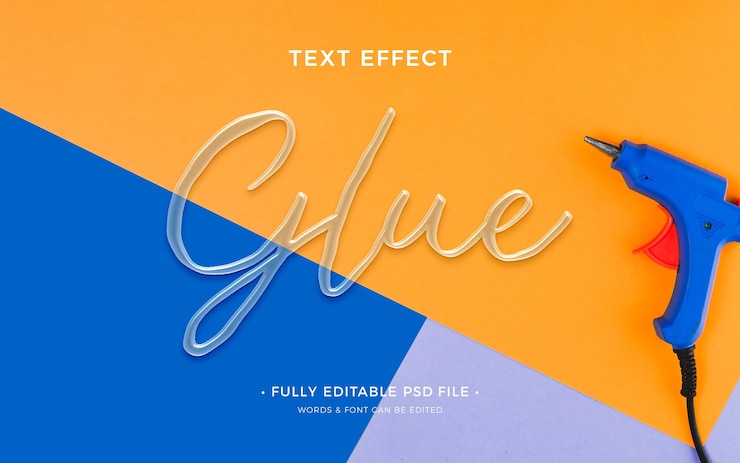 PSD glue text effect design