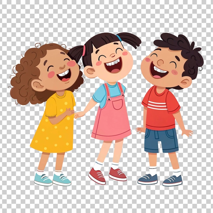 PSD glückliche kinder spielen zusammen