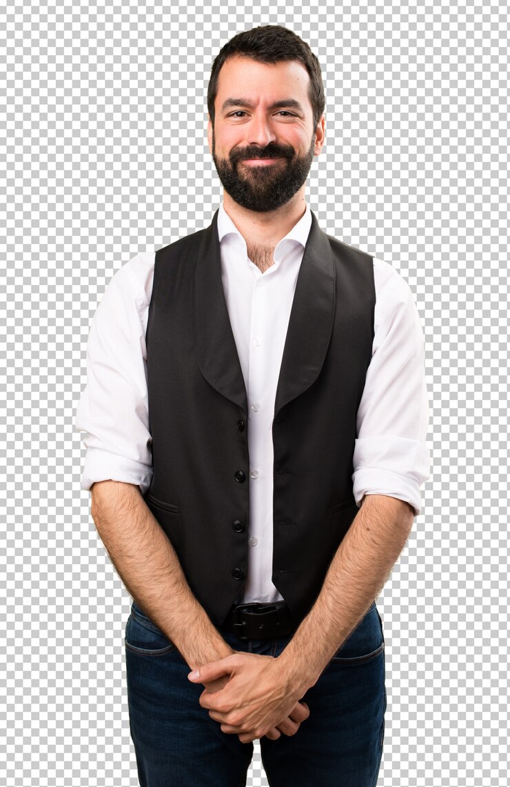 PSD glücklicher cooler mann