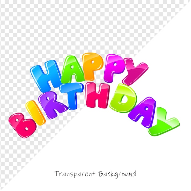 Glücklicher Geburtstag mit bunten Blasenbriefen