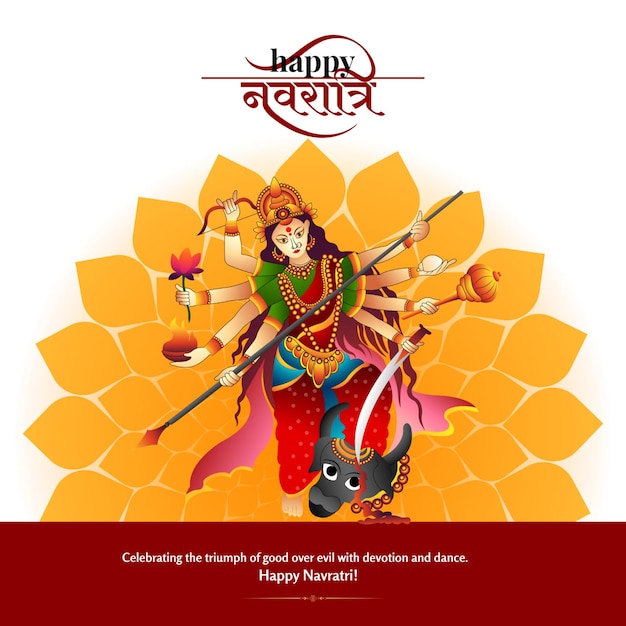 Glücklicher Navratri Grüß India Festival Instagram Post