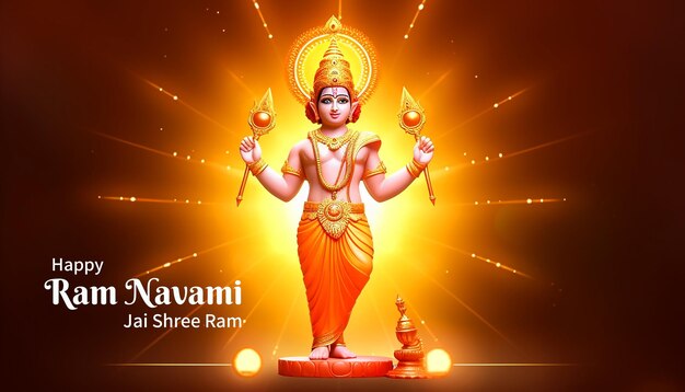 Glücklicher ram navami-hintergrund